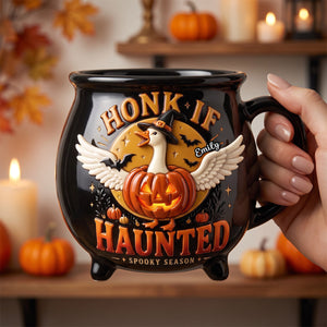 Haunted Goose Cauldron Mug - Personalized Gifts For Halloween 06todh220826