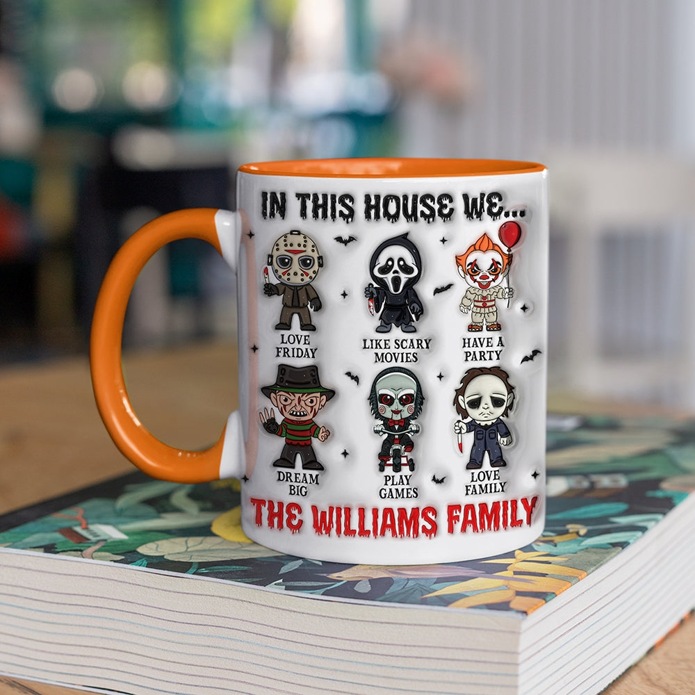 Personalized Gifts For Family Accent Mug, Horror Movie Character 03acqn030824 - Coffee Mug - GoDuckee