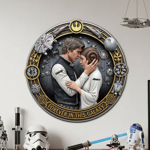 Galactic Love Personalized Gifts For Couple Wood Sign Forever In This Galaxy 01ohtn170725 - Wood Sign - GoDuckee