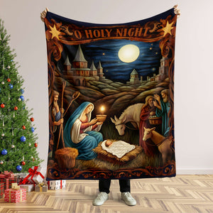 Christmas Gifts For Christians Blanket, Jesus Christ Nativity Quilt Art Effect 01QHMH120924 - Blanket - GoDuckee