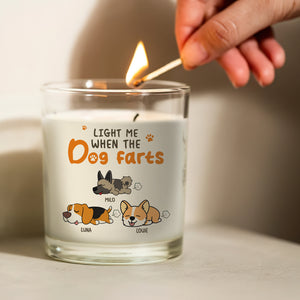 Personalized Gifts For Dog Lovers Scented Candle Light Me When The Dog Farts - Scented Candle - GoDuckee