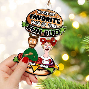 Personalized Gifts For Couple Tasty Burger Acrylic Ornament 03TOLU131124HG - Ornament - GoDuckee