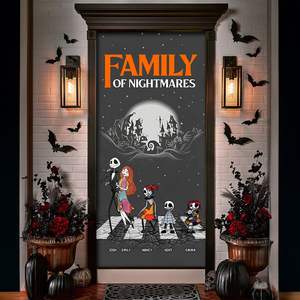 Personalized Halloween Gifts For Family Door Cover 03ohpu050924 - Door Covers - GoDuckee