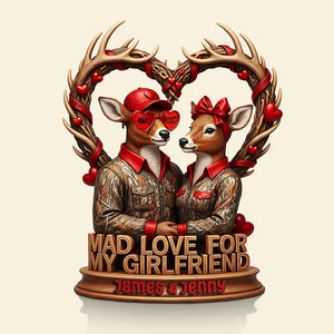 Mad Love Acrylic Plaque Personalized Gifts For Hunting Couple 01HYTA051225 - Shaped Plaques - GoDuckee