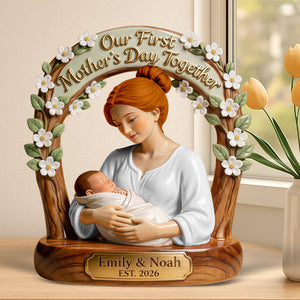 Our 1st Mother's Day Together Acrylic Plaque - Personalized Gifts For Mother 03tyqn110326 - Shaped Plaques - GoDuckee