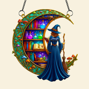 Bookshelf Moonlight Suncatcher Ornament Personalized Gifts for Book Lovers 01TODT010825 - Ornament - GoDuckee