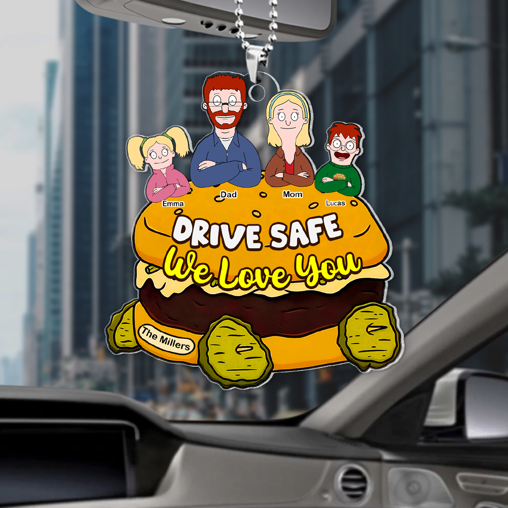 Personalized Gifts For Family Car Ornament, Drive Safe We Love You 03tgpu120225hg - Ornament - GoDuckee