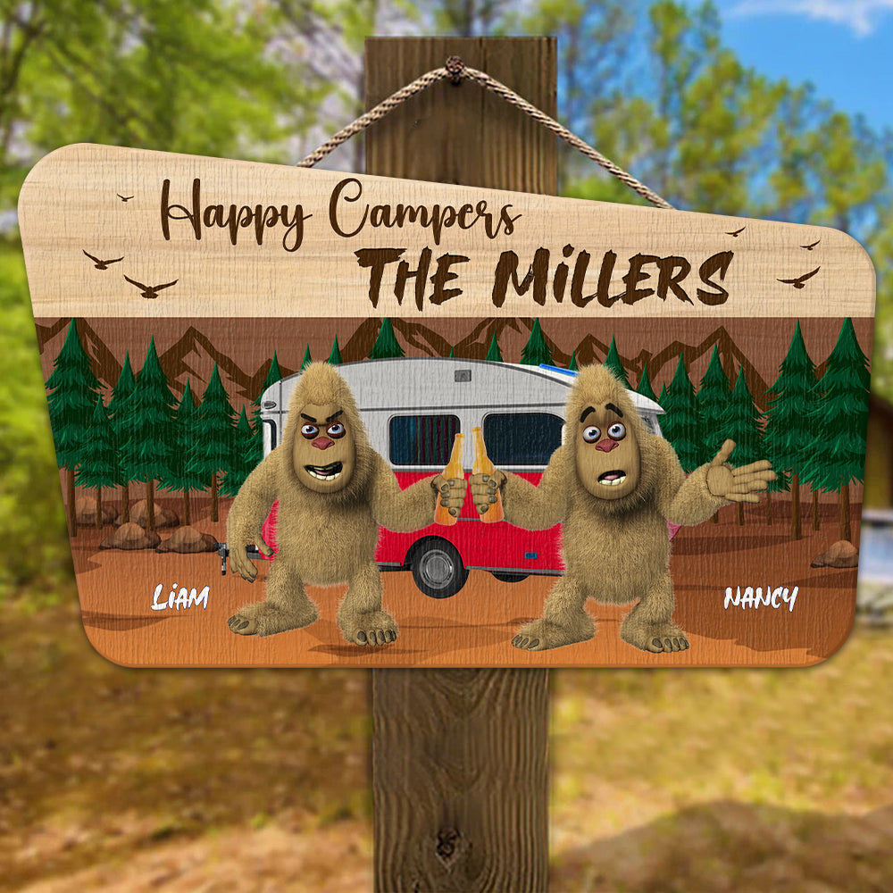 Bigfoot 01qhpu021223, Personalized Wooden Sign - Wood Sign - GoDuckee