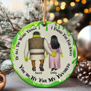 Couple You're My Favorite 06qhqn281023hh Personalized Ceramic Ornament - Ornament - GoDuckee