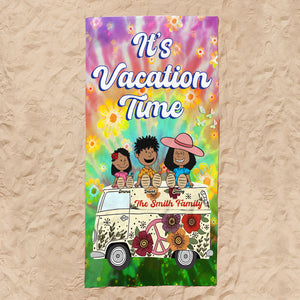 Personalized Gifts For Family Beach Towel It's Vacation Time 04TOMH080125PA - Beach Towel - GoDuckee