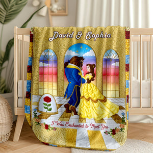 Enchanted Fairytale Couple Blanket - Personalized Gifts For Couples 04NALU160625 - Blanket - GoDuckee