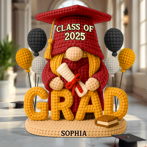 Gnome Graduation Plaque - Personalized Gifts For Graduates 02napu140525 - Shaped Plaques - GoDuckee