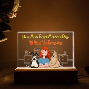 Personalized Gifts For Dog Mom LED Light 05KAMH250225PA - Led Night Light - GoDuckee