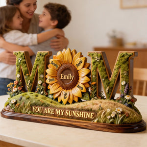 Sunflower Sunshine Acrylic Plaque - Personalized Gift For Mom 01HYTN290126 - Shaped Plaques - GoDuckee