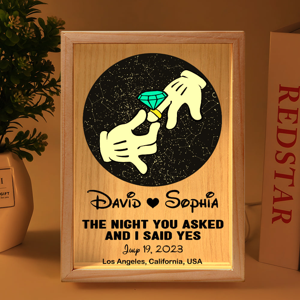 Personalized Gifts For Couple Light Frame Romantic Couple 11DTDT270124 - Canvas Print - GoDuckee