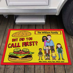 Personalized Gifts For Family Doormat Cartoon Family 01ACDT120225HG - Doormat - GoDuckee