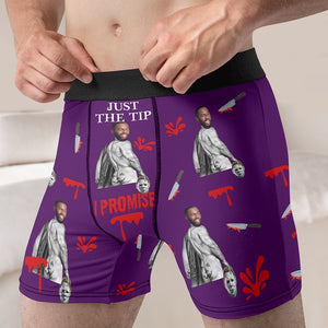 Custom Photo Gifts For Halloween Men's Boxer Just The Tip 01xqqn050824 - Boxer Briefs - GoDuckee