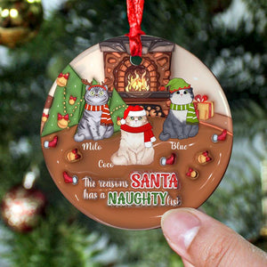 Personalized Christmas Gifts For Cat Lover 3D Inflated Ceramic Ornament 04KAMH170824 - Ornament - GoDuckee