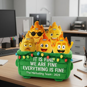 Personalized Funny Gifts For Coworkers Dumpster Fire Shaped Pillow 03natn151125 - Pillow - GoDuckee