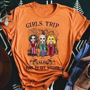 Girls Trip, Gift For Witch Lover, Personalized Shirt, Witch Salem Shirt, Halloween Gift - Shirts - GoDuckee