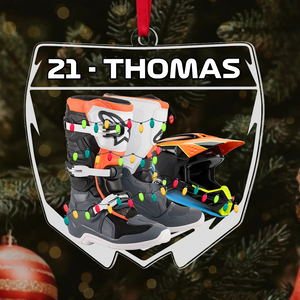 Personalized Gifts For Motocross Lovers Christmas Ornament 01hupu021124 - Ornament - GoDuckee