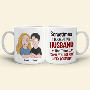 Sometimes I Look At My Husband Personalized White Mug - 04natn300523hh - Coffee Mug - GoDuckee