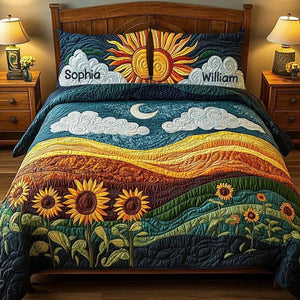 Personalized Gifts For Sunflower Lovers Quilt Bedding Set Special Line 02TGDT150125 - Blanket - GoDuckee