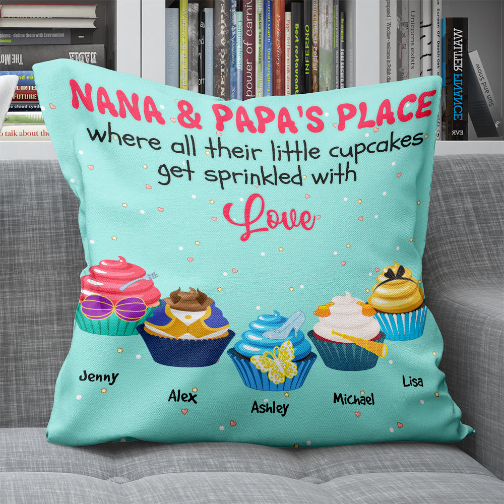 Grandparents Nana & Papa's Place 05nahn011123paqn Personalized Square Pillow - Pillow - GoDuckee