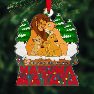 Personalized Gifts for Family, Lion Family Huging Ornament 02TODT130824HG - Ornament - GoDuckee