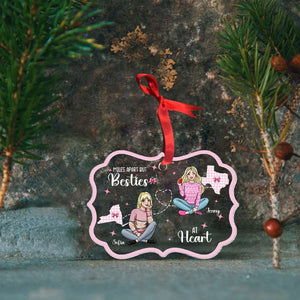 Personalized Gifts For Besties Ornament, Christmas Pink Coquette 01KAMH240924HH - Ornament - GoDuckee