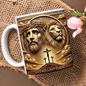 Gifts For Jesus Lover Coffee Mug Faith Over Fear 05xqqn150125 - Coffee Mug - GoDuckee