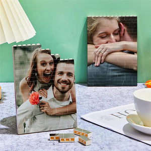 Happy Family, Custom Photo Building Blocks Puzzle, Family Gifts - Home Decor - GoDuckee