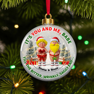 Grumpy Couple Christmas Ornament - Personalized Gift For Couple 04NALU200825 - Ornament - GoDuckee