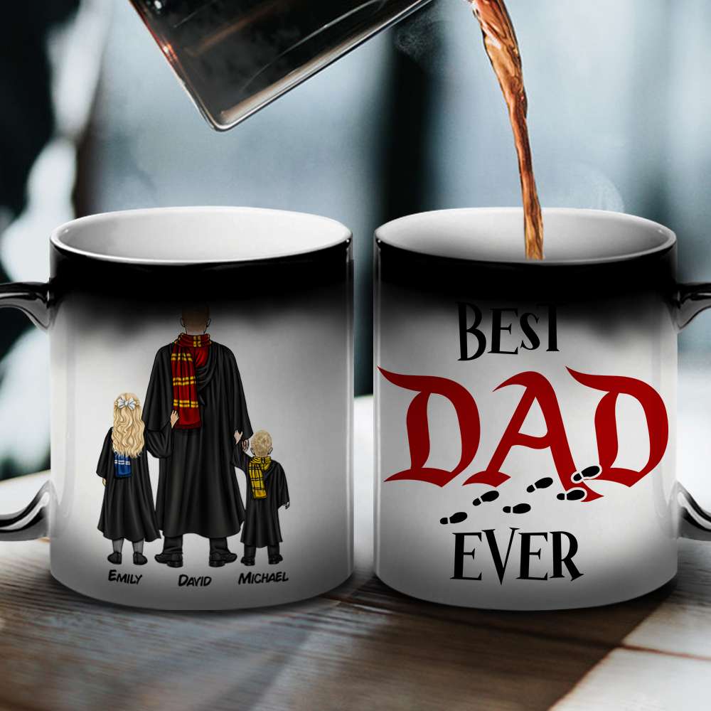 Magic Family Dad And Children 05DNHN280423TM Personalized Magic Mug - Magic Mug - GoDuckee