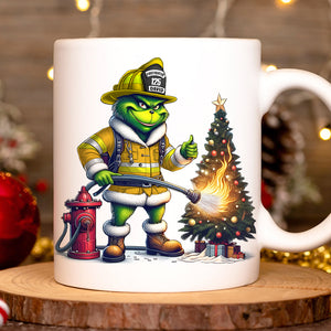 Personalized Gifts For Firefighter Mug, How The Firefighter Saved Christmas 05QHTN011124 - Coffee Mug - GoDuckee