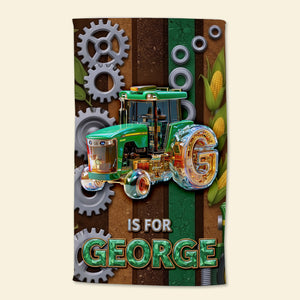 Farm Life Tractor Beach Towel - Personalized Gifts For Tractor Lovers 01tgqn050825 - Beach Towel - GoDuckee
