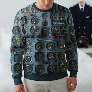 Pilot Control Panel Ugly Sweater - Personalized Christmas Gifts For Pilot 01HULU120925 - Ugly Christmas Sweater - GoDuckee