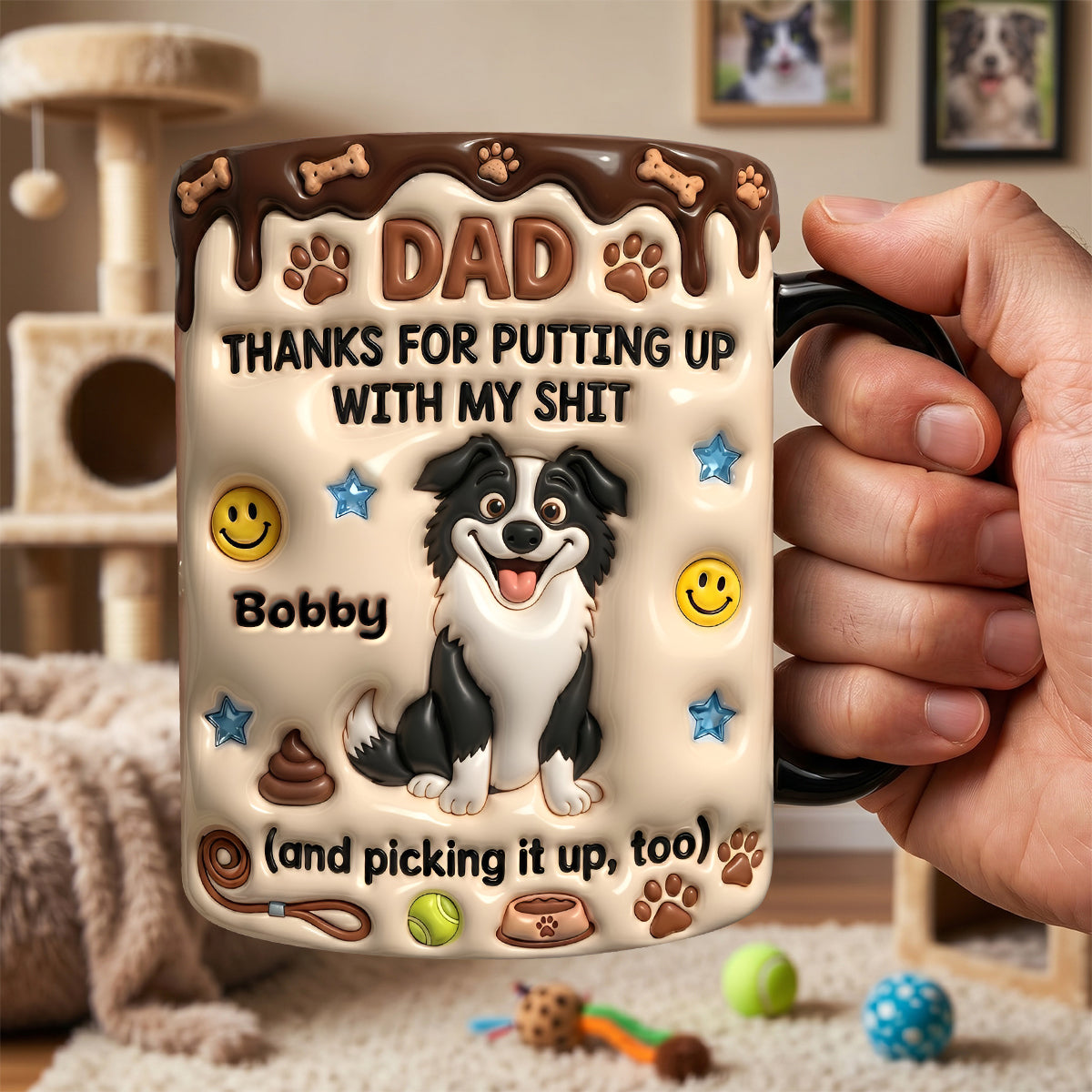 Dog Dad Magic Ceramic Coffee Mug - Personalized Gifts For Dad 021TYDH210526 - Coffee Mug - GoDuckee