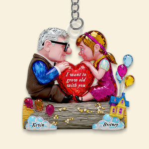 Forever Heart Keychain Personalized Gifts For Couple 02OHDT290525 - Keychains - GoDuckee