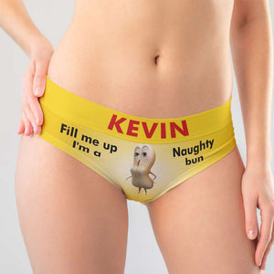 Personalized Gifts For Couple Women's Briefs Fill Me Up 03qhqn200124 - Boxers & Briefs - GoDuckee