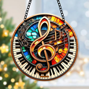 Personalized Gifts For Christmas Suncatcher Ornament 54ACQN240824 Music Note - Ornament - GoDuckee