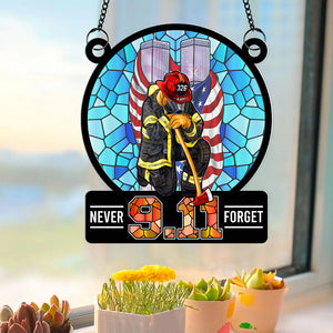 Personalized Gifts For Firefighter Suncatcher Ornament 05QNQN030824 - Ornament - GoDuckee