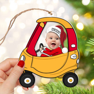 Custom Photo Gifts For Kids Driving Car Acrylic Ornament 04KALU131124 - Ornament - GoDuckee