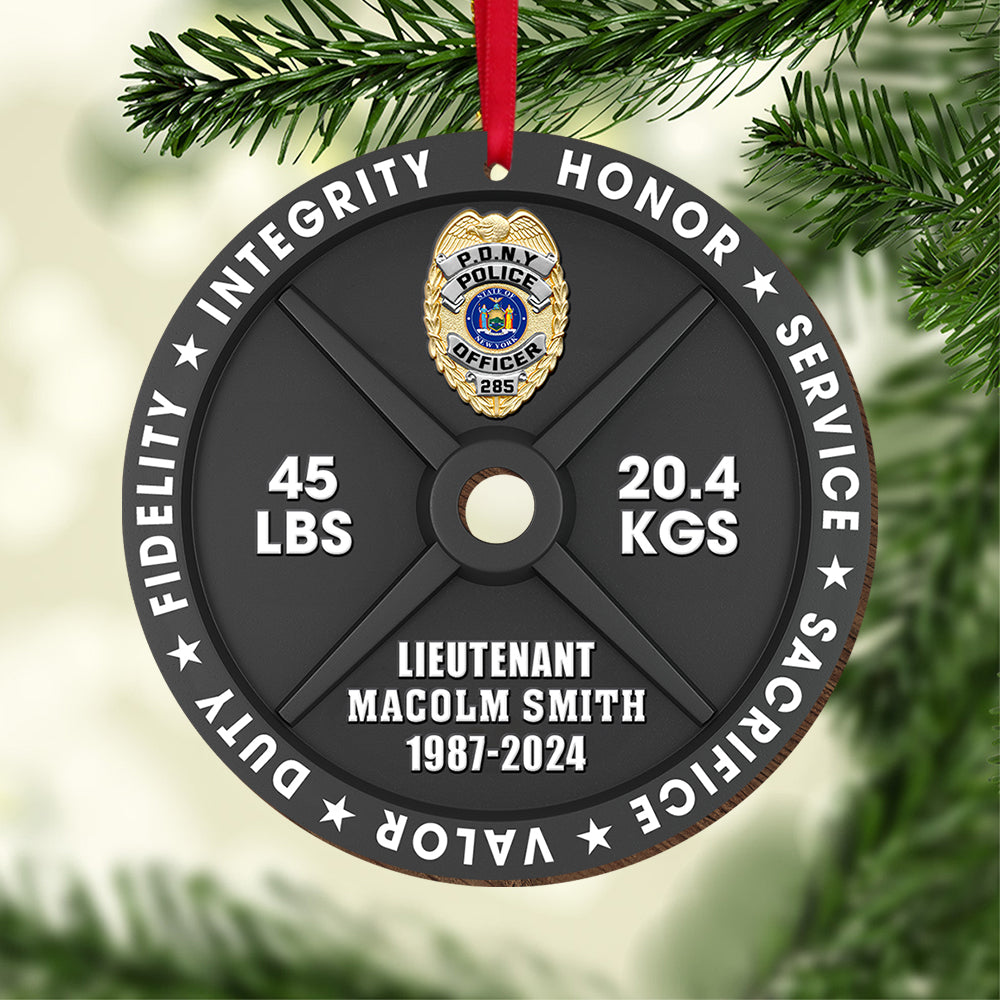 Personalized Gifts For Police Wood Ornament 03qhqn161024 - Ornament - GoDuckee