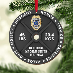 Personalized Gifts For Police Wood Ornament 03qhqn161024 - Ornament - GoDuckee