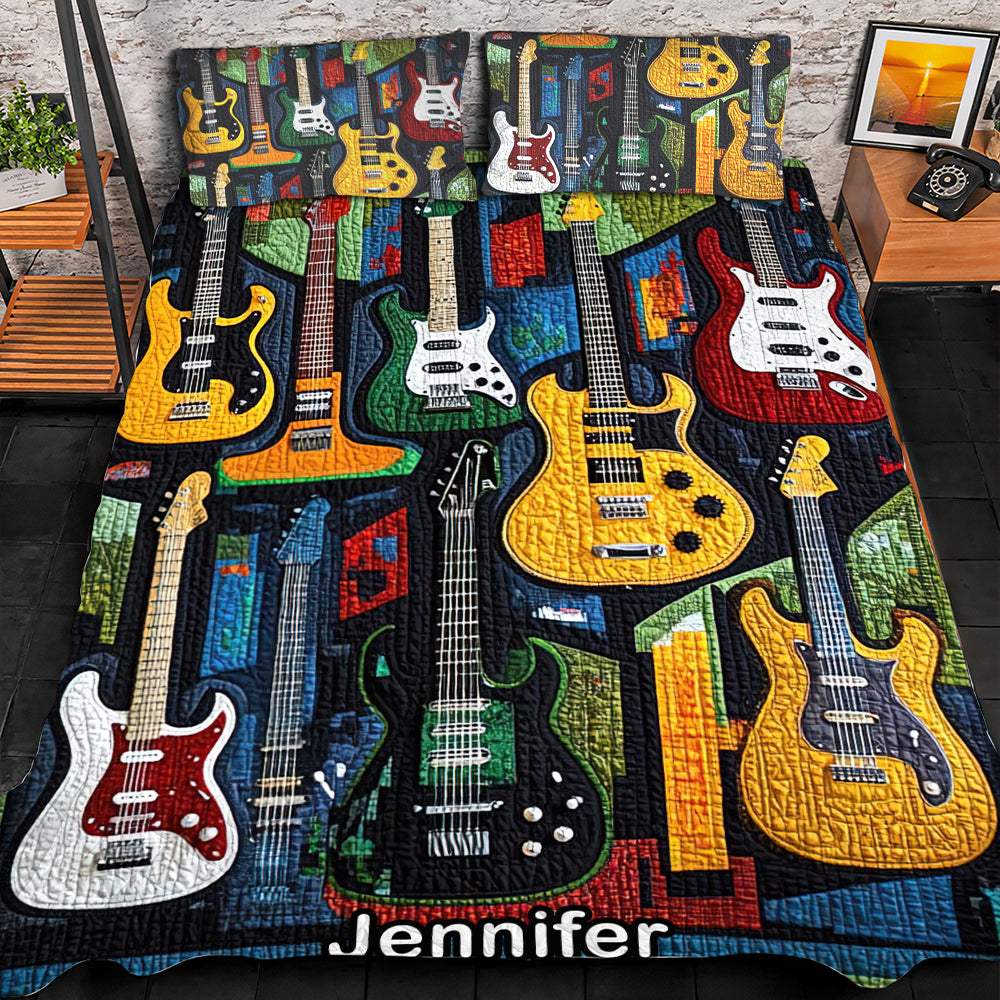 Personalized Gifts For Guitar Lovers Quilt Bed Set 09QNQN301224 - Blanket - GoDuckee