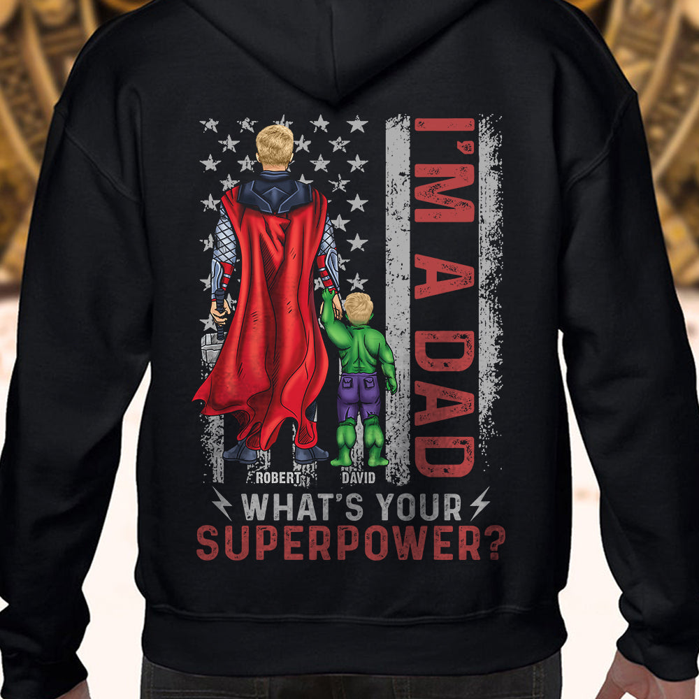 Superpower Dad Personalized Tshirt, Hoodie, Sweatshirt 03DNQN270423TM - Shirts - GoDuckee