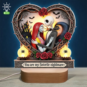 Spooky Night LED Light - Personalized Gifts For Couple 01qhqn230525 - Led Night Light - GoDuckee