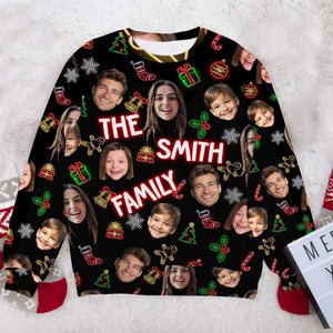 Custom Photo Family Christmas Sweatshirt 02TOMH101024 - AOP Products - GoDuckee