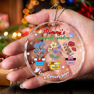 Personalized Christmas Gifts For Mom Ornament, Mom's Magical Garden 01KALU111024 - Ornament - GoDuckee